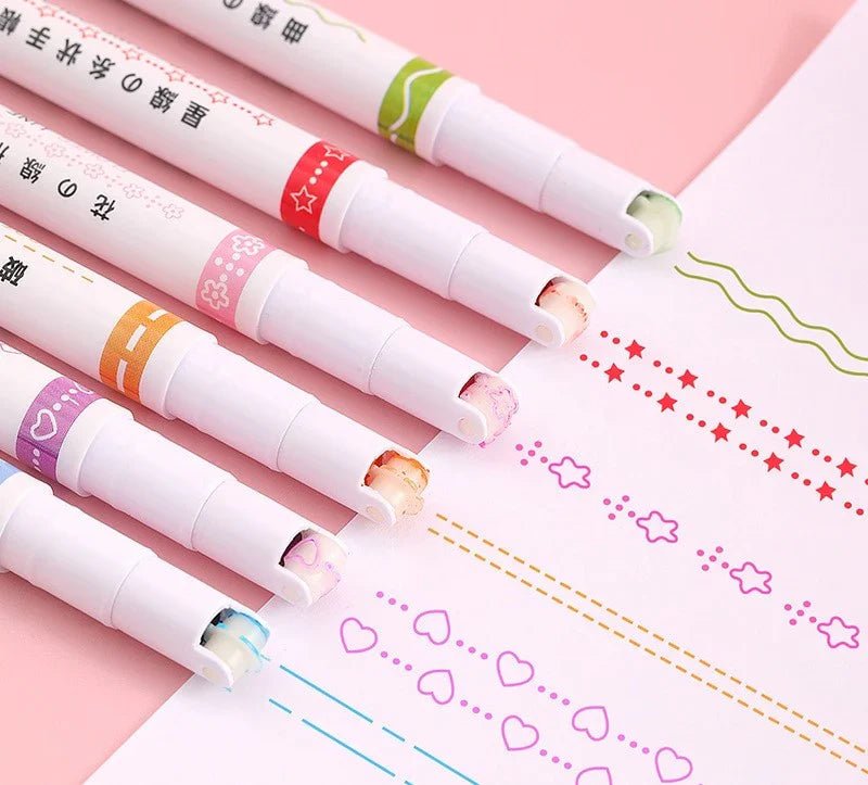 Pattern Roller Color Pen Set Of 6 - Memories InsitePATTERN ROLLER SET
